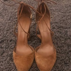 Brown Aquazurra Block Heel
